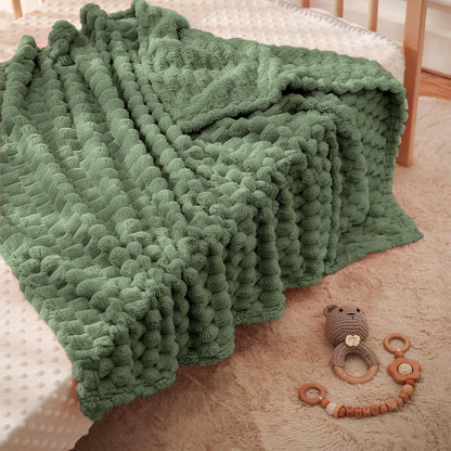 HOMRITAR Baby Blanket for Boys Girls 3D Flannel Fleece Fluffy Blankets for Baby Soft Plush