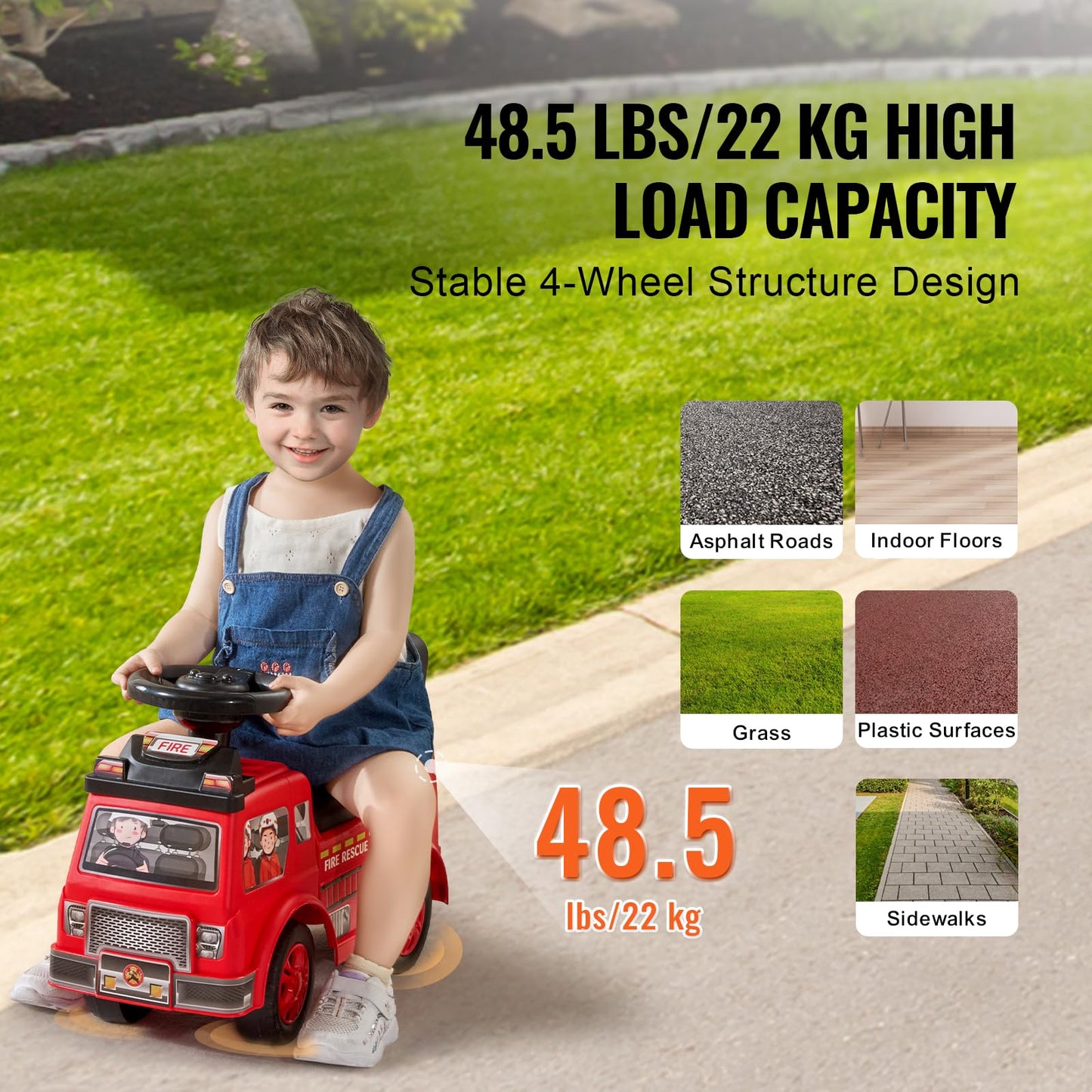 VEVOR Ride On Push Car for Toddlers, Ages 19+ Months, Ride Racer, Sit to Stand Toddler Ride On Toy