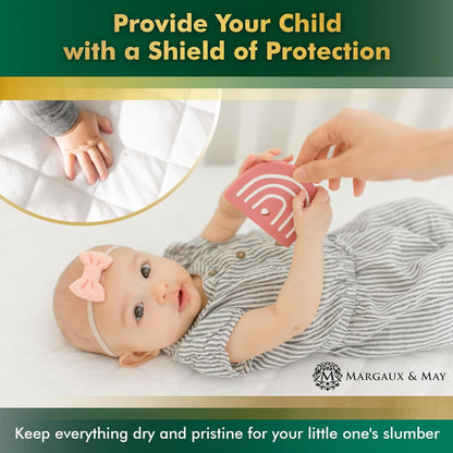 Crib Mattress Protector Pad - Ultra-Soft Waterproof Breathable Premium Bamboo Rayon - Noiseless