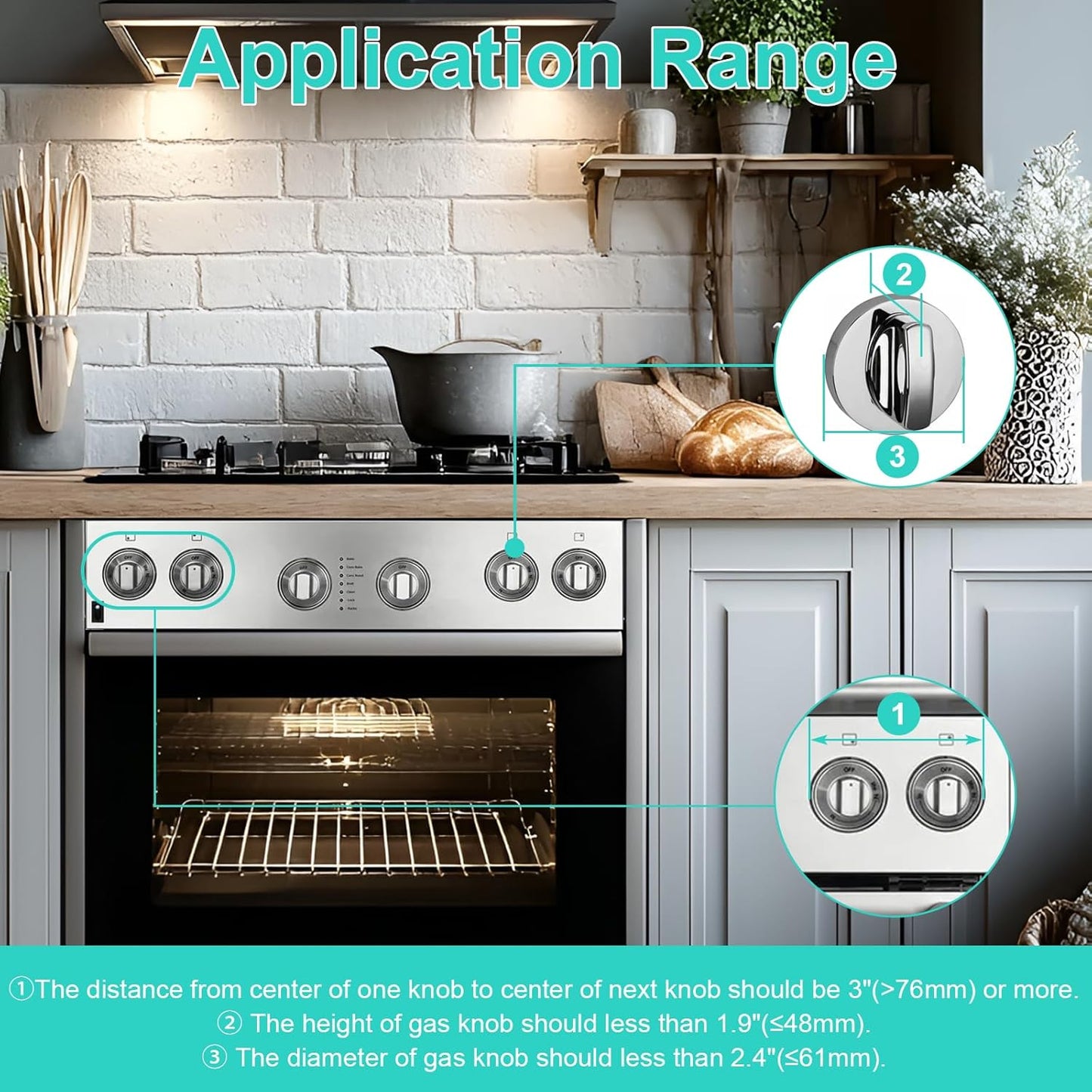 Stove Knob Safety Covers for Child Baby Proofing Kitchen Universal Size Gas Knob Covers Clear View Childproof Oven Knob Covers for Kids and Pets (5packs +1locks)