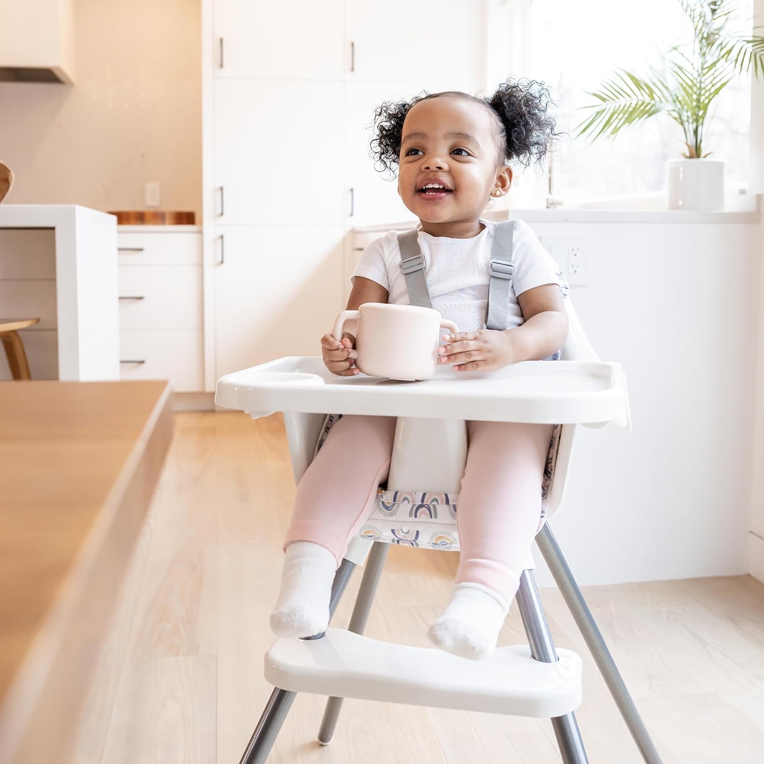 Regalo High Chair with Rainbow Seat Pad for Babies and Toddlers, Award Winning Brand, Removable