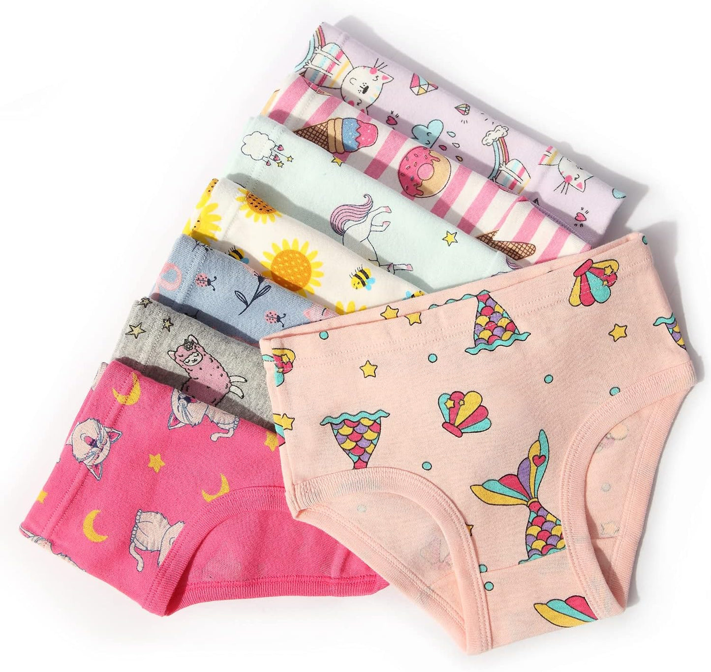 Girls' Cotton Brief Breathable Toddler Panties Kids Assorted Underwears 6-8 pieces