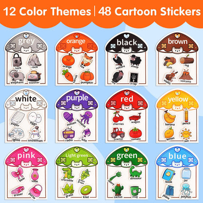 MUONE Montessori Busy Book Color Sorting Toys for Toddlers 2-4 Years
