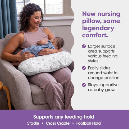Boppy Nursing Pillow - Ergonomic Bottle & Breastfeeding Pillow with High, Firm, Large Area