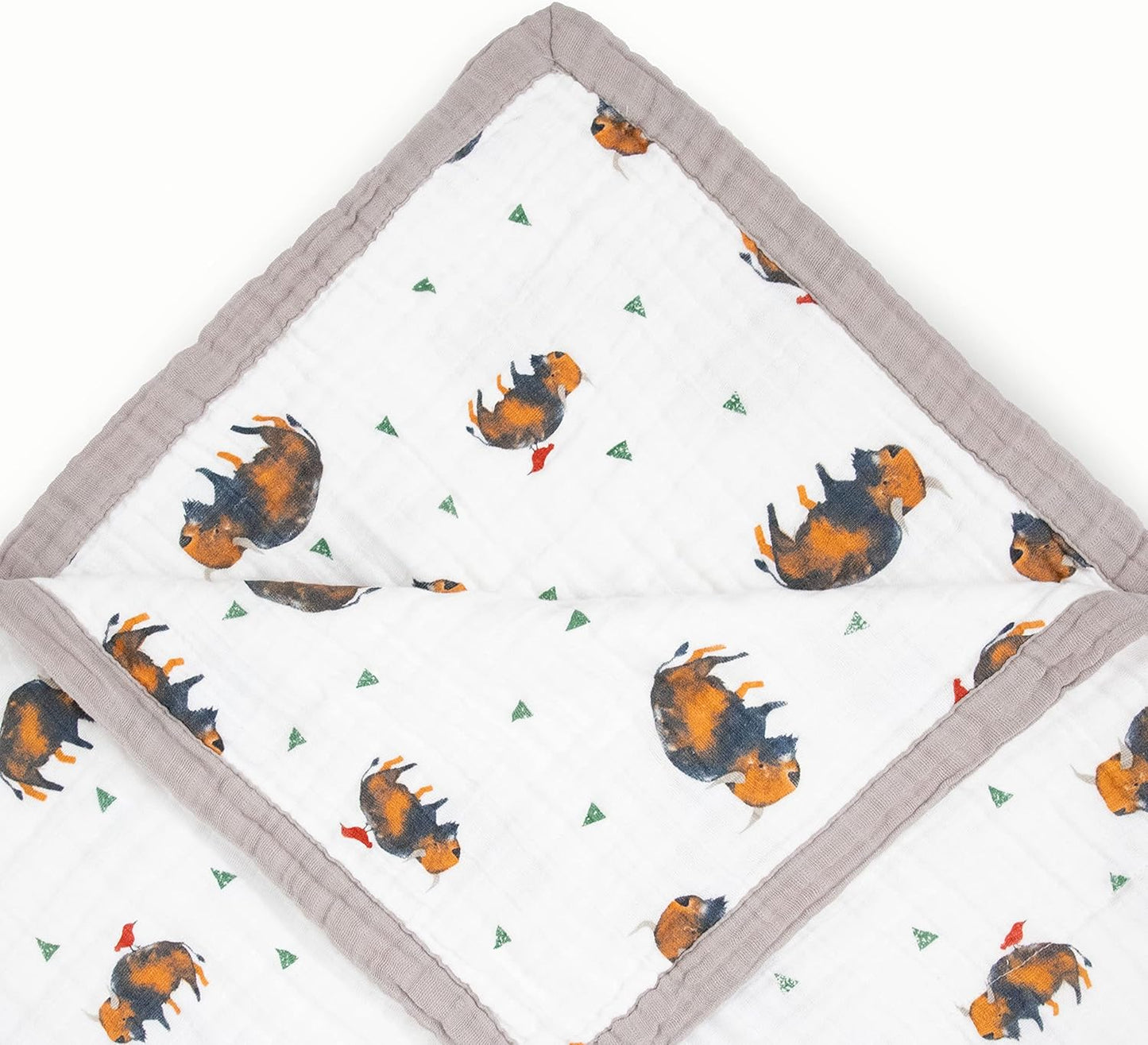 Little Unicorn Premium Quilted Throw | Super Soft, Multi-Layered Muslin XL Blanket| Great for Kids