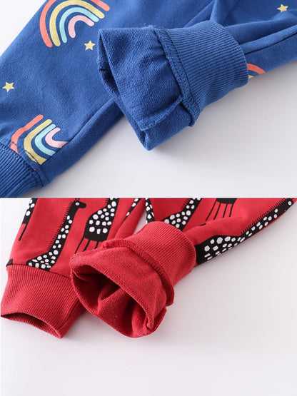 HUAER& Baby Boy's Jogger Pants Dinosaur Car Drawstring Elastic Sweatpants