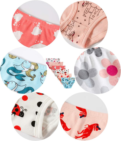Barara King Little Girls' Soft Cotton Underwear Toddler Undies Kids panties