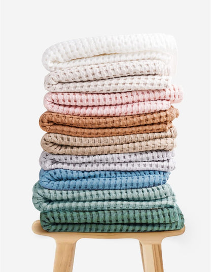 Konssy Waffle Baby Blanket - Soft & Cozy Nursery Swaddle Blanket, Lightweight Toddler Throw for