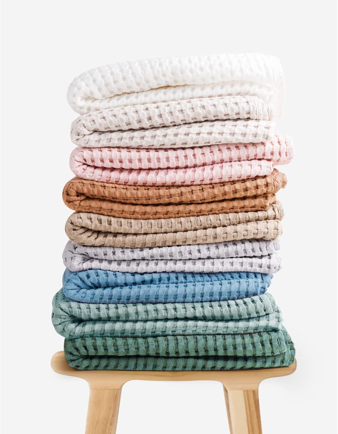 Konssy Waffle Baby Blanket - Soft & Cozy Nursery Swaddle Blanket, Lightweight Toddler Throw for