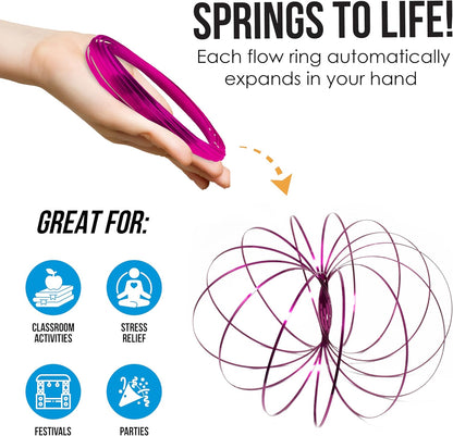 Digital Energy Kinetic Educational Spring Toy - Multi Sensory Interactive 3D Shaped Flow Ring ()