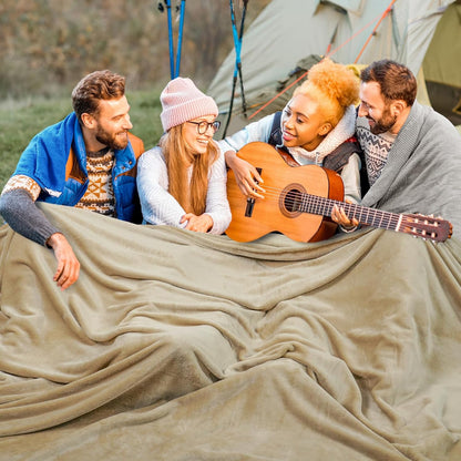 PHF Oversized King Fleece Blanket 120"x120", No Shed No Pilling Big Soft Blanket, Extra Large 10'x