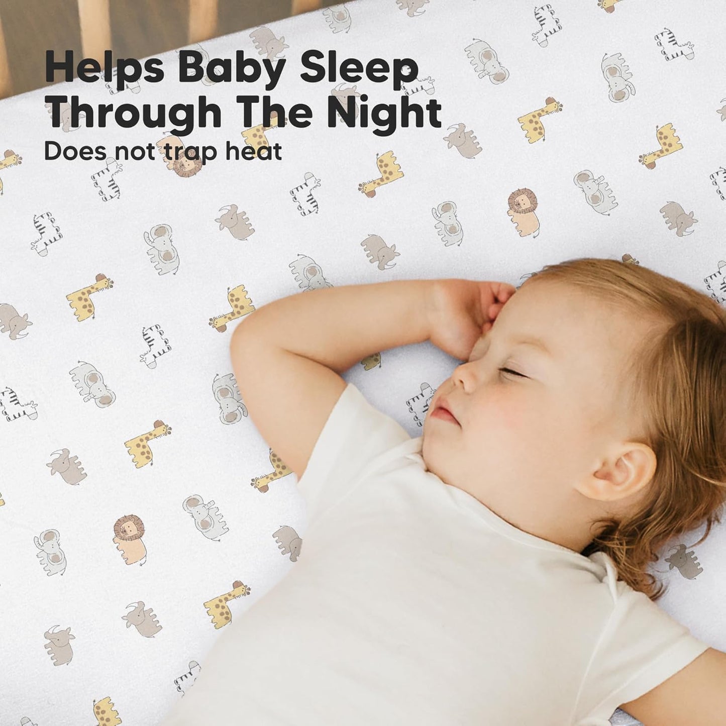 2-Pack Mini Crib Sheets Fitted - 38x26 Pack N Play Sheets for Pack and Play Mattress, Organic