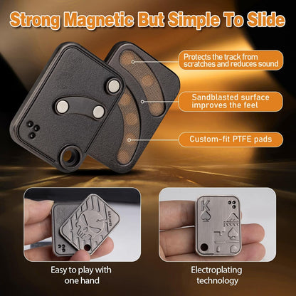 Fidget Toys Adults - Pendants Magnetic Metal EDC Toys for ADHD, Relieve Stress, Tension, Anxiety - Improve Focus - Find Inspiration, Backpack, Purse Hanging Decoration(Grey)
