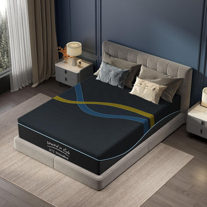 14 inch Full Mattress Multi-Layer Memory Foam Mattress - Medium Firmness with Bamboo Charcoal & Green Tea Infusion