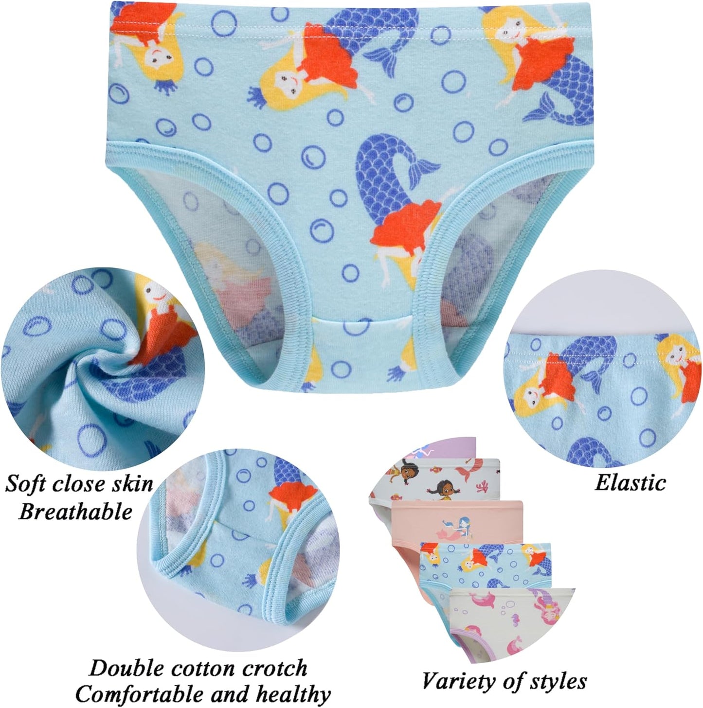 Boboking Soft Cotton Underwear Toddler Girls'Briefs Soft Undies