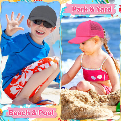 qikqik Baby Baseball Cap Toddler Baseball Hat with Mesh Infant Sun Hat UPF 50+ Baby Ball Cap Toddler Girl Hats Kids Hat Boys