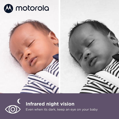 Motorola Nursery VM44 WiFi Video Baby Monitor with Camera, 4.3" Screen, 1000ft Range, 2-Way Audio, Pan/Tilt/Zoom, Room Temp, Lullabies, Night Vision