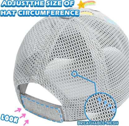 Duoyeree Toddler Baseball Cap Baby Cap Sun hat Print Dinosaur Pattern and Solid Color hat Kids boy Girl Age 0-8t