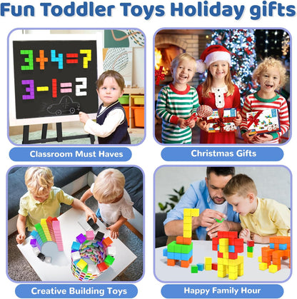 Magnetic Blocks 1.18 inch, Large Magnetic Cube Toy for Sensory STEM Education Preschool Magnet Toys for 3 4 5 6 Year Old Boys and Girls,Christmas Birthday Gifts for Kids Age 3+