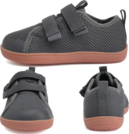 WateLves Toddler Little Kids Wide Barefoot Shoes The First Walking Shoes Girls Boys Breathable Zero Drop Minimalist Sneakers with Wide Toe Box Natural to Grow