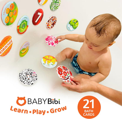 Floating Baby Flash Cards for Bathtub - Learn Numbers, Counting and Colors - Educational Bath Toys