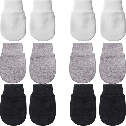 Geyoga 6 Pairs Newborn Baby Mittens No Scratch Gloves Infant Toddler Anti Scratch Essentials Unisex for 3-9 Months Girls Boys