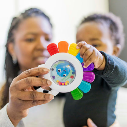 Baby Einstein Outstanding Opus The Octopus Sensory Rattle & Teether Multi-Use Toy, BPA Free &