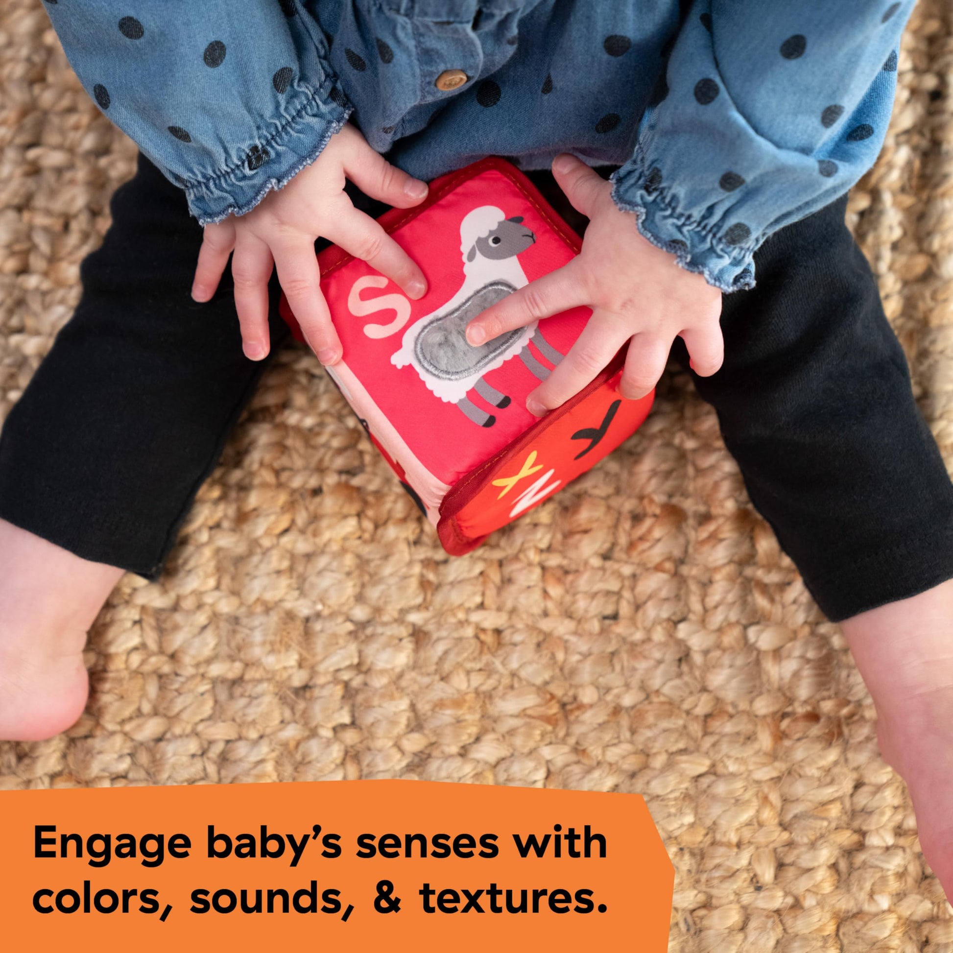 Baby Einstein Alpha Stacks Baby Learning Blocks, Soft, Multisensory Stacking Toys with Letters A-Z