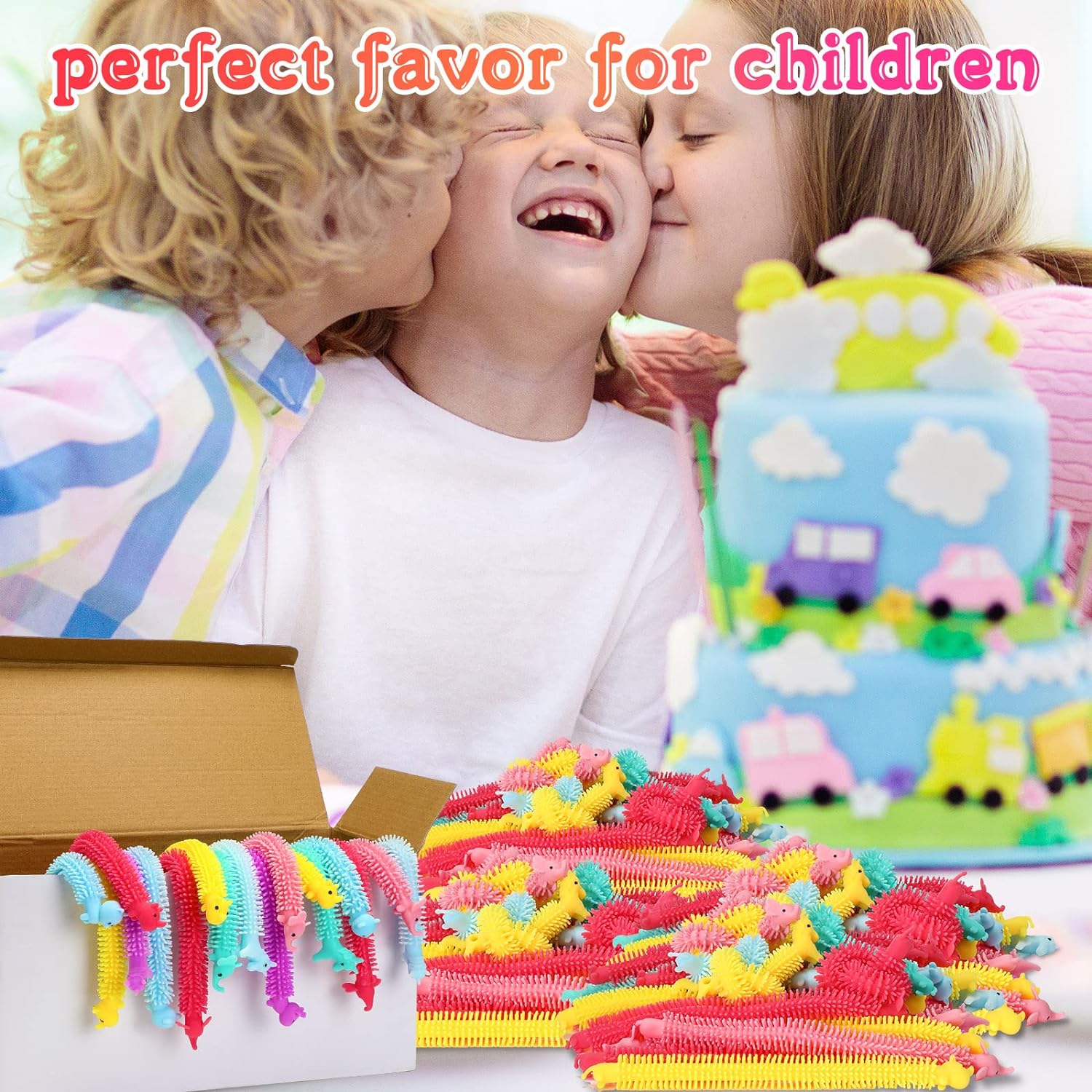 Chivao Bulk Stretchy String Fidget Toys Animal Sensory Toys Pack Worm Sensory Stress Fidget Toys