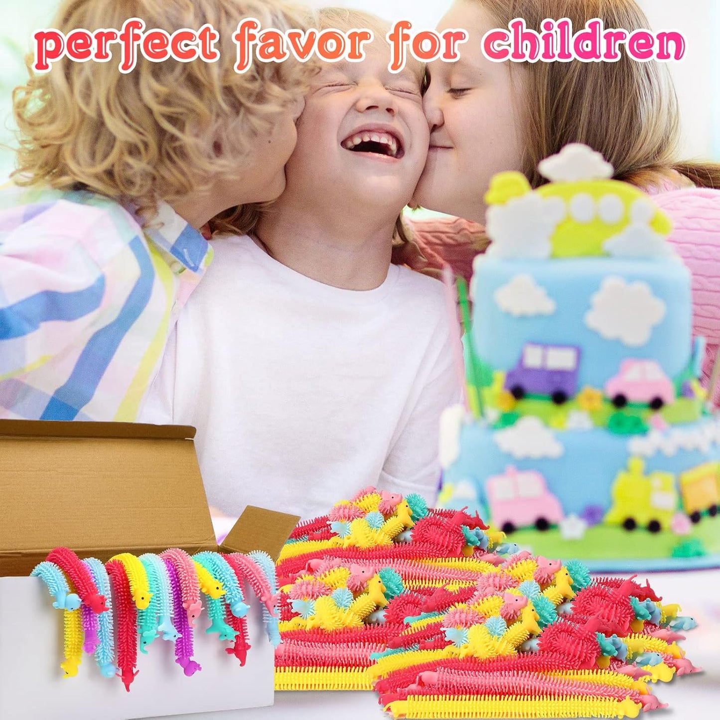 Chivao Bulk Stretchy String Fidget Toys Animal Sensory Toys Pack Worm Sensory Stress Fidget Toys