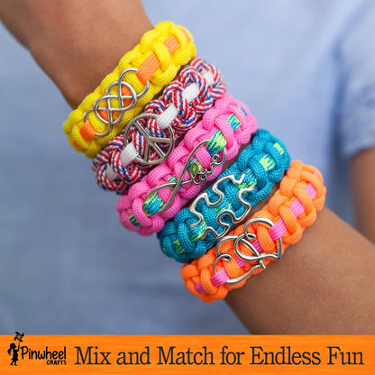 Flower Origami Kit & Paracord Bracelet Kit Bundle - Fun DIY Arts and Crafts Project for Kids Ages 6 7 8 9 10 11 12 - Great Gifts for All Occasions