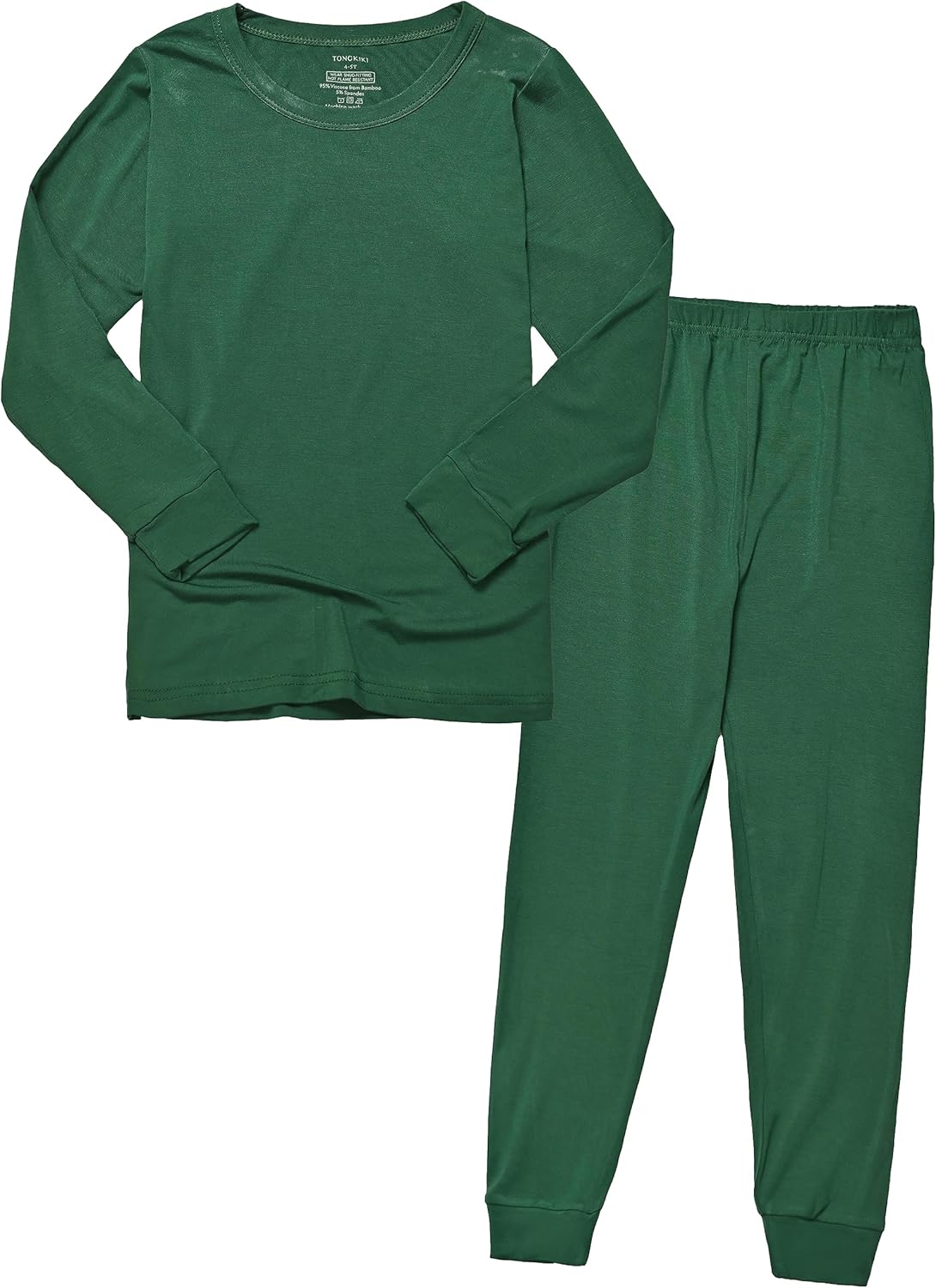 BABY 2T-10Y Toddler Kids Girls Boys Soft Comfy Viscose 2pcs Set Long Sleeve Plain Shirts and Pants Sets