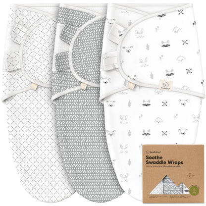 3-Pack Organic Baby Swaddle Sleep Sacks - Swaddles for Newborns, Infant 3-6 Months, Baby Girls