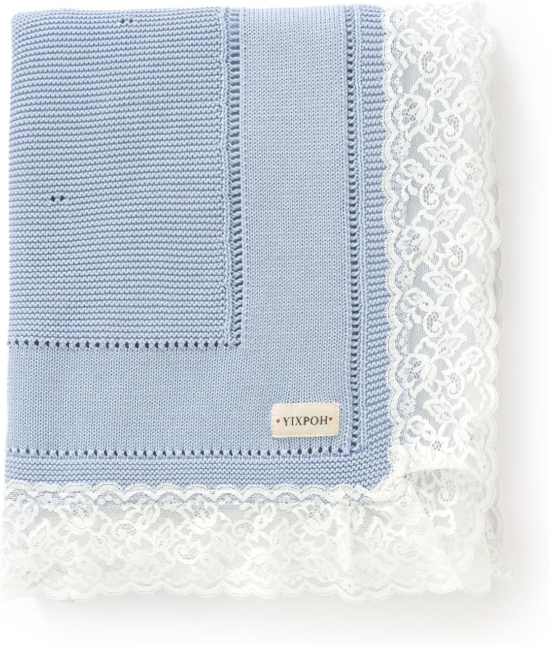 100% Organic Cotton Baby Blanket Knitted Softer Receiving Swaddle Warm Cozy Cuddle Crib Blanket for