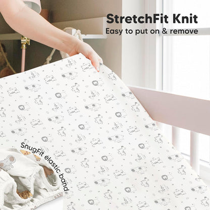 KeaBabies 2-Pack Baby Crib Sheets for Boys, Girls - 52x28 Viscose Derived from Bamboo Toddler Bed
