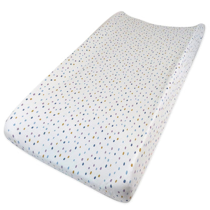 HonestBaby Girls Organic Cotton Changing Pad Cover, Marker Dot Purple, One Size