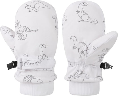 Toddler Gloves Kids Mittens Winter Warm Lined Fleece Gloves Waterproof Snow Baby Mitten for Boys Girls