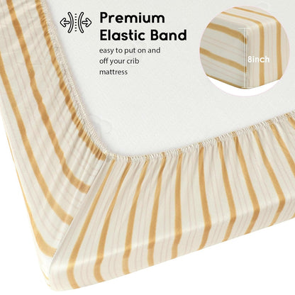 Yoofoss Baby Crib Sheets for Boys Girls, Fitted Crib Sheet 2 Pack for Standard Crib and Toddler