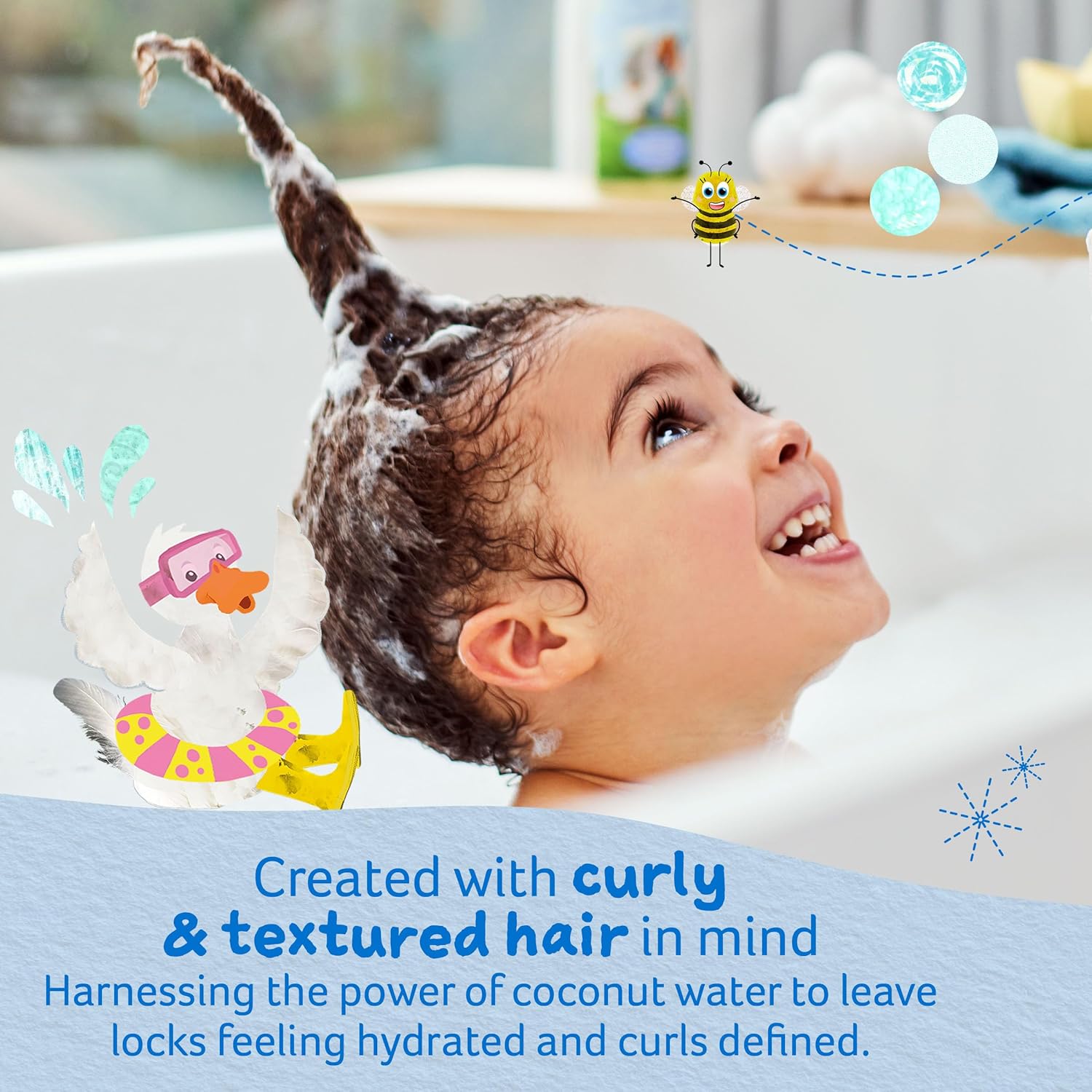 Childs Farm, Coco-Nourish Shampoo contains natural corn and coconut cleansers to gently clean and