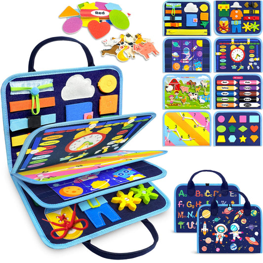 Gojmzo Busy Board Montessori Toys for Toddler Boy Girl Gifts Busy Book