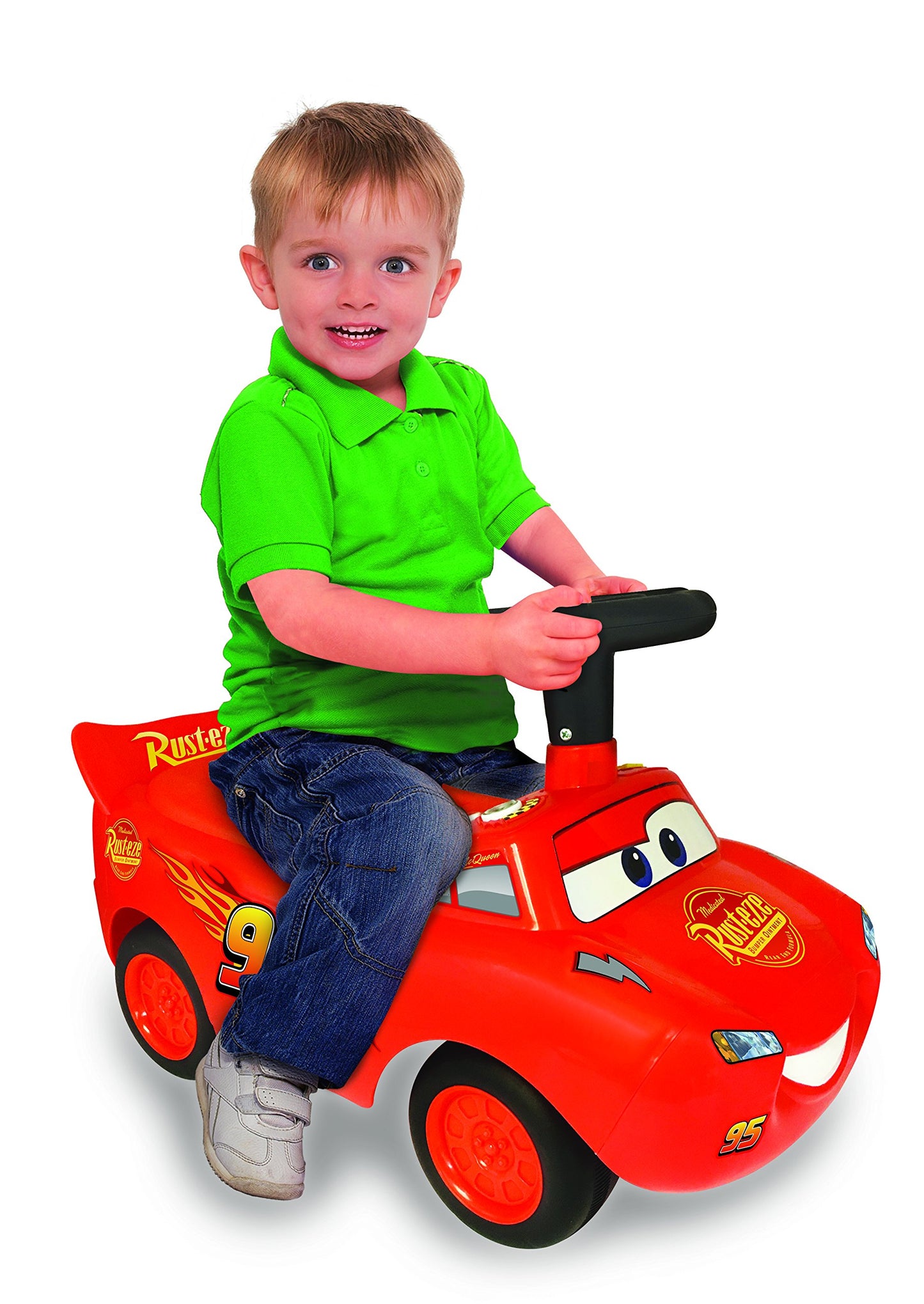 Kiddieland Lightning McQueen Ride-On Car, Foot-to-Floor Racer for Toddlers