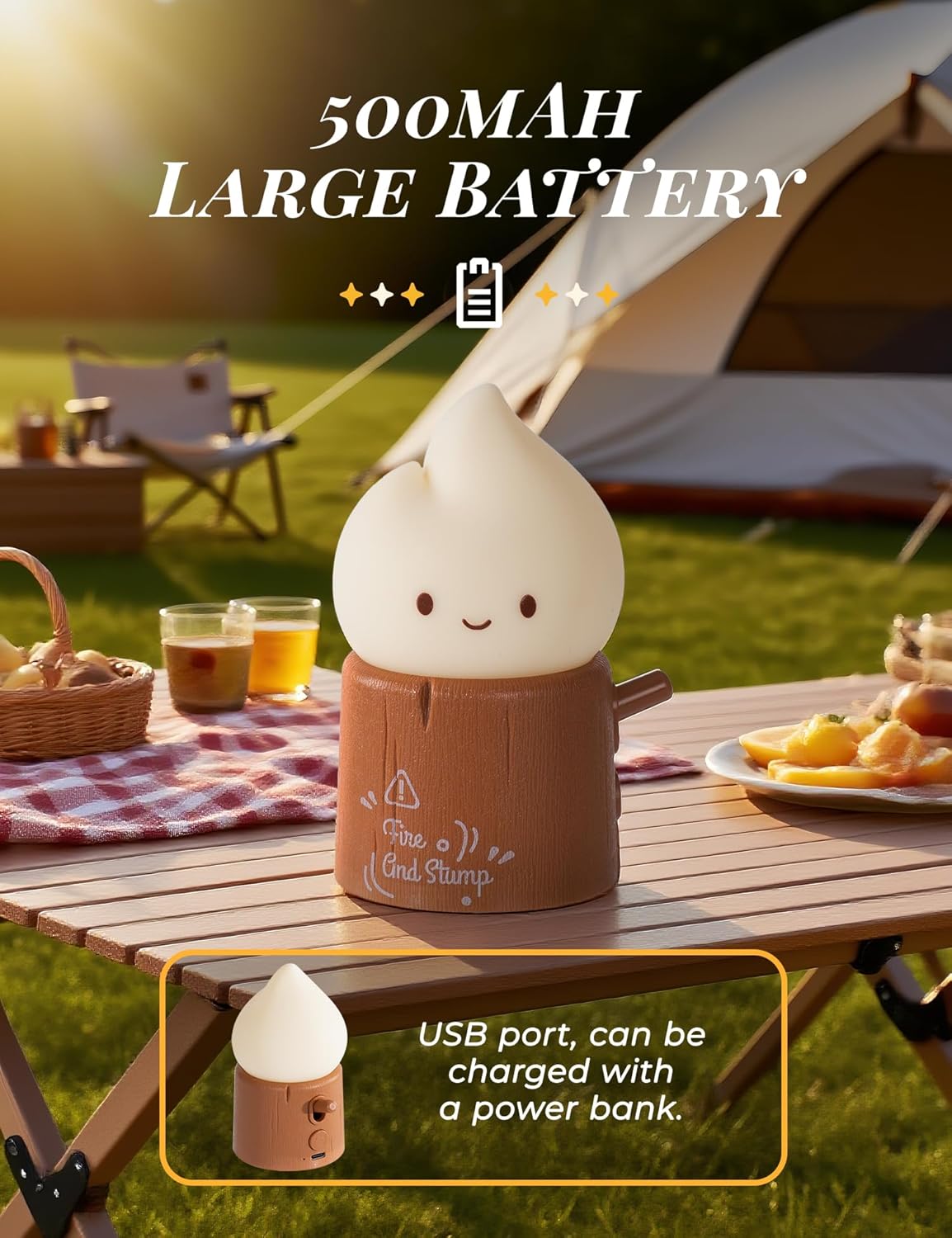 Torch Night Light with Sound Machine for Baby, 2 Modes Candlelight & Night Lamp, Sleep Aid White Noise Soother, Dimmable Warm Night Light for Baby Nursery, Toddler Kids Bedroom