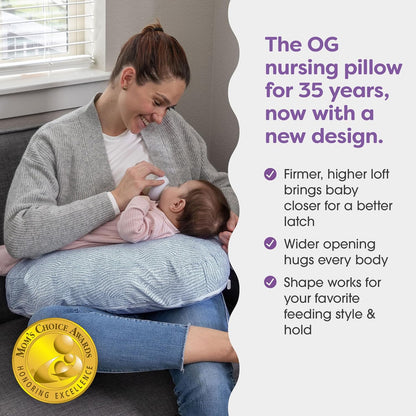 Boppy Nursing Pillow - Ergonomic Bottle & Breastfeeding Pillow with High, Firm, Large Area