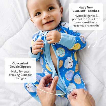 Little Sleepies Pajamas for Baby Boys & Girls, Viscose from Bamboo Baby Pajamas, Preemie & Newborn Sleepers, 2-Way Zipper PJs