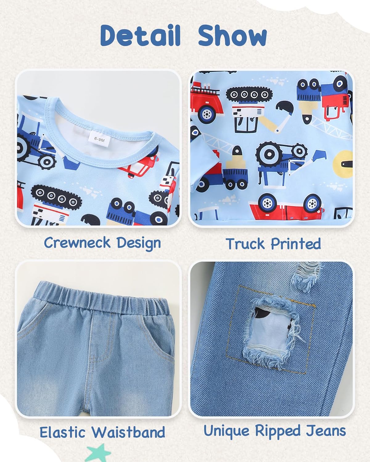 Toddler Baby Boy Outfits Fall Winter Clothes Color Block Long Sleeve Sweatshirt Tops + Jogger Pants Set 2PCS