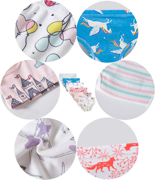 Barara King Little Girls' Soft Cotton Underwear Toddler Undies Kids panties