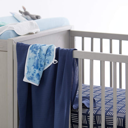 HonestBaby unisex baby Organic Cotton Changing Pad Cover and Toddler Sleepers, Light Blue, One Size US