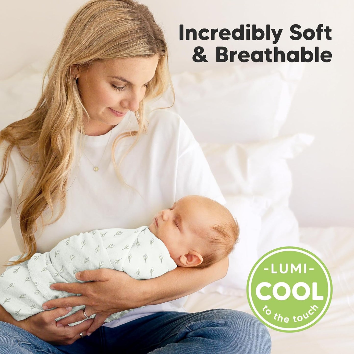 4-Pack Muslin Swaddle Blankets for Boys, Girls - Organic Baby Swaddles for Newborns, Soft &
