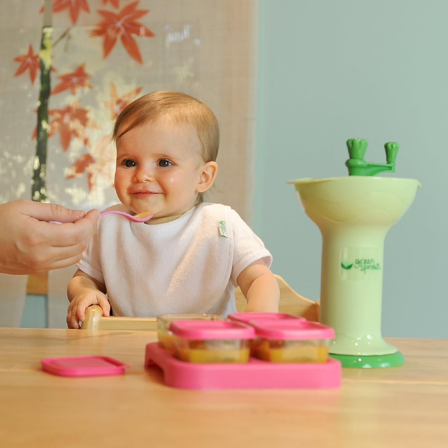 green sprouts Fresh Baby Food Mill - Easily Purees Food for Baby, Separates Seeds & Skins, Compact