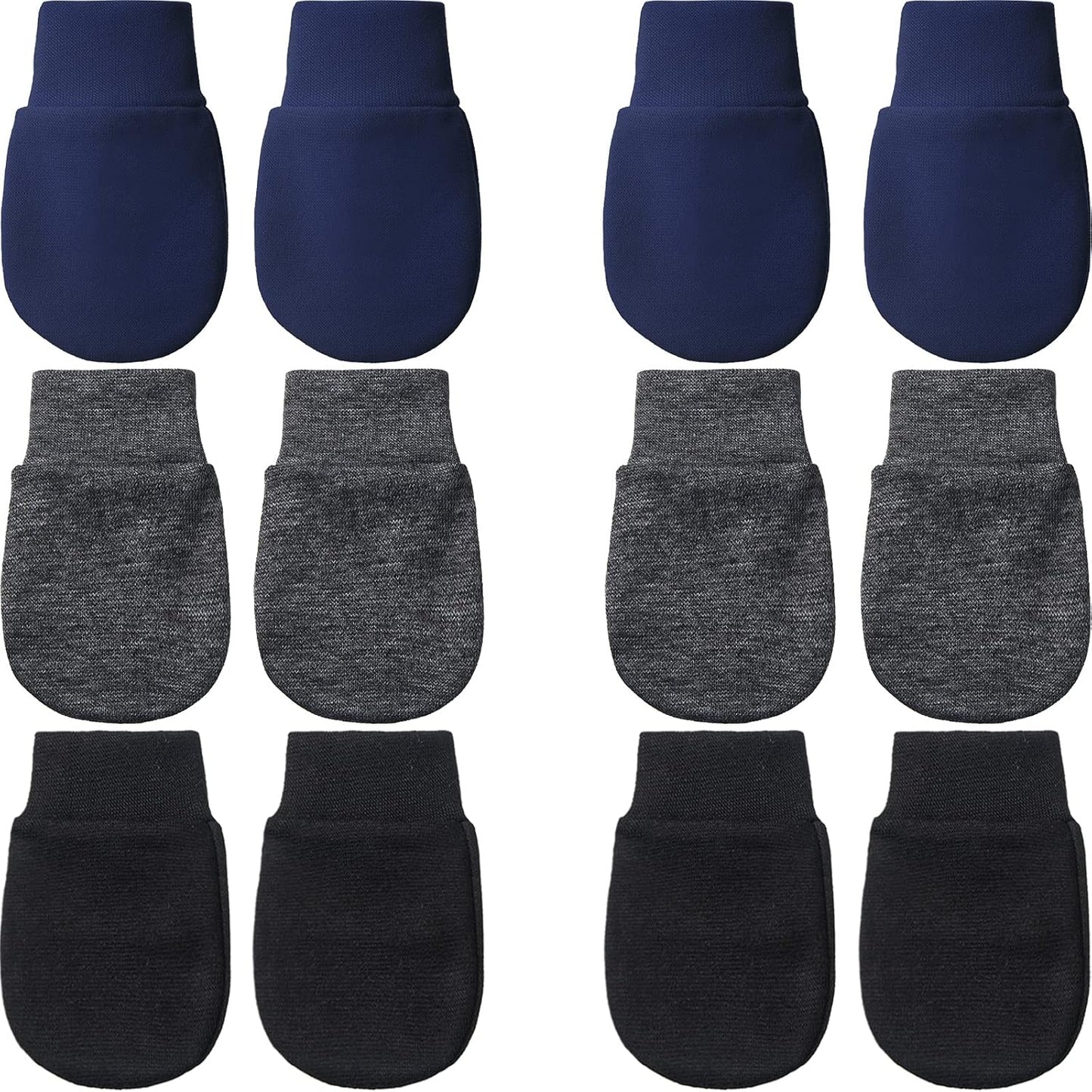 Geyoga 6 Pairs Newborn Baby Mittens No Scratch Gloves Infant Toddler Anti Scratch Essentials Unisex for 3-9 Months Girls Boys